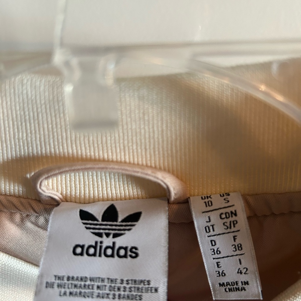 Adidas Cream Jacket with Rhinestone Logo - Picture 3 of 7